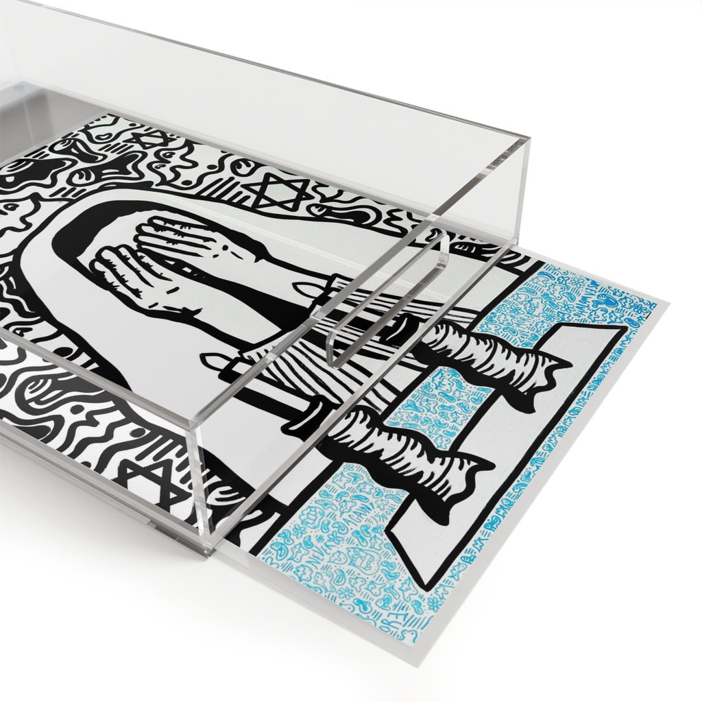 Modern Shabbat Acrylic Decor Tray - Jewish Art by Maytar Shapira