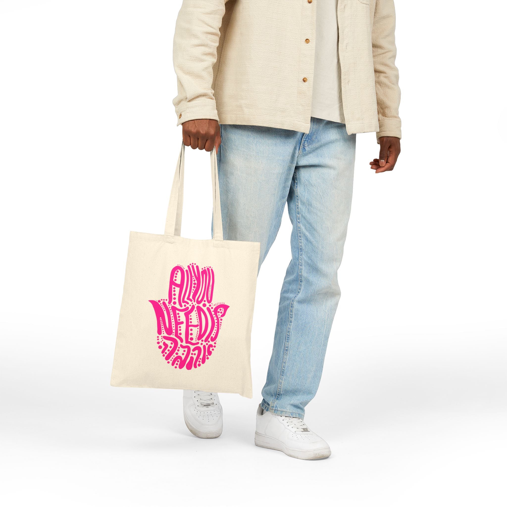 Pink Hamsa Tote Bag
