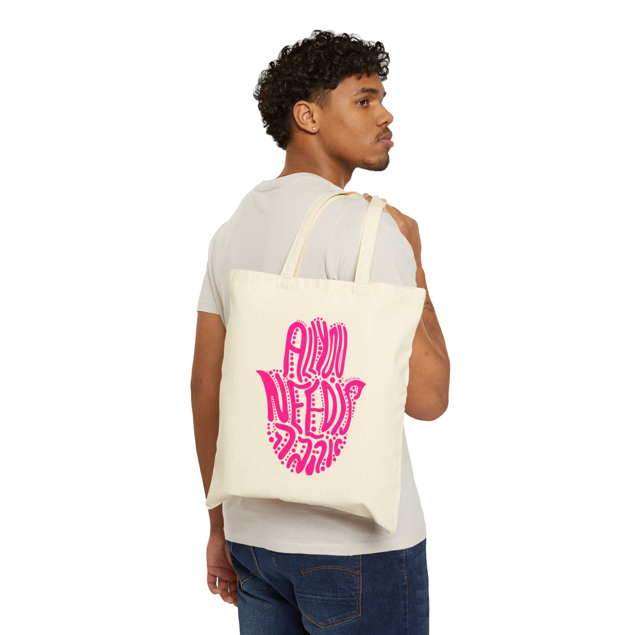 Pink Hamsa Tote Bag