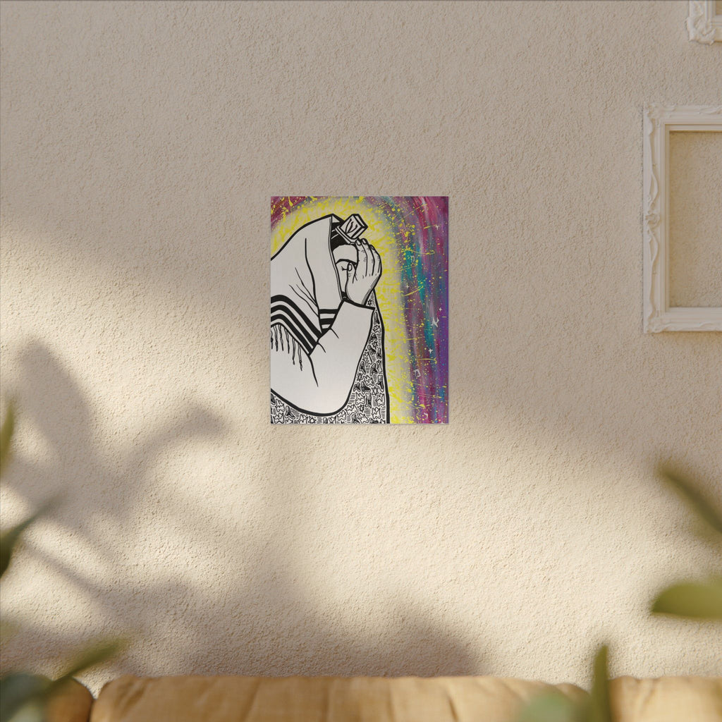 Modern Colorful Judaic Canvas Wall Art - Jewish Art by Maytar Shapira