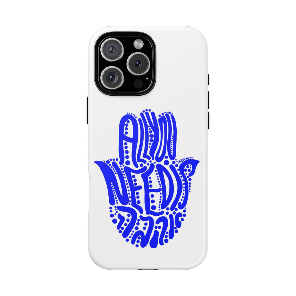 Blue Hamsa Trending Phone Case - Jewish Art by Maytar Shapira