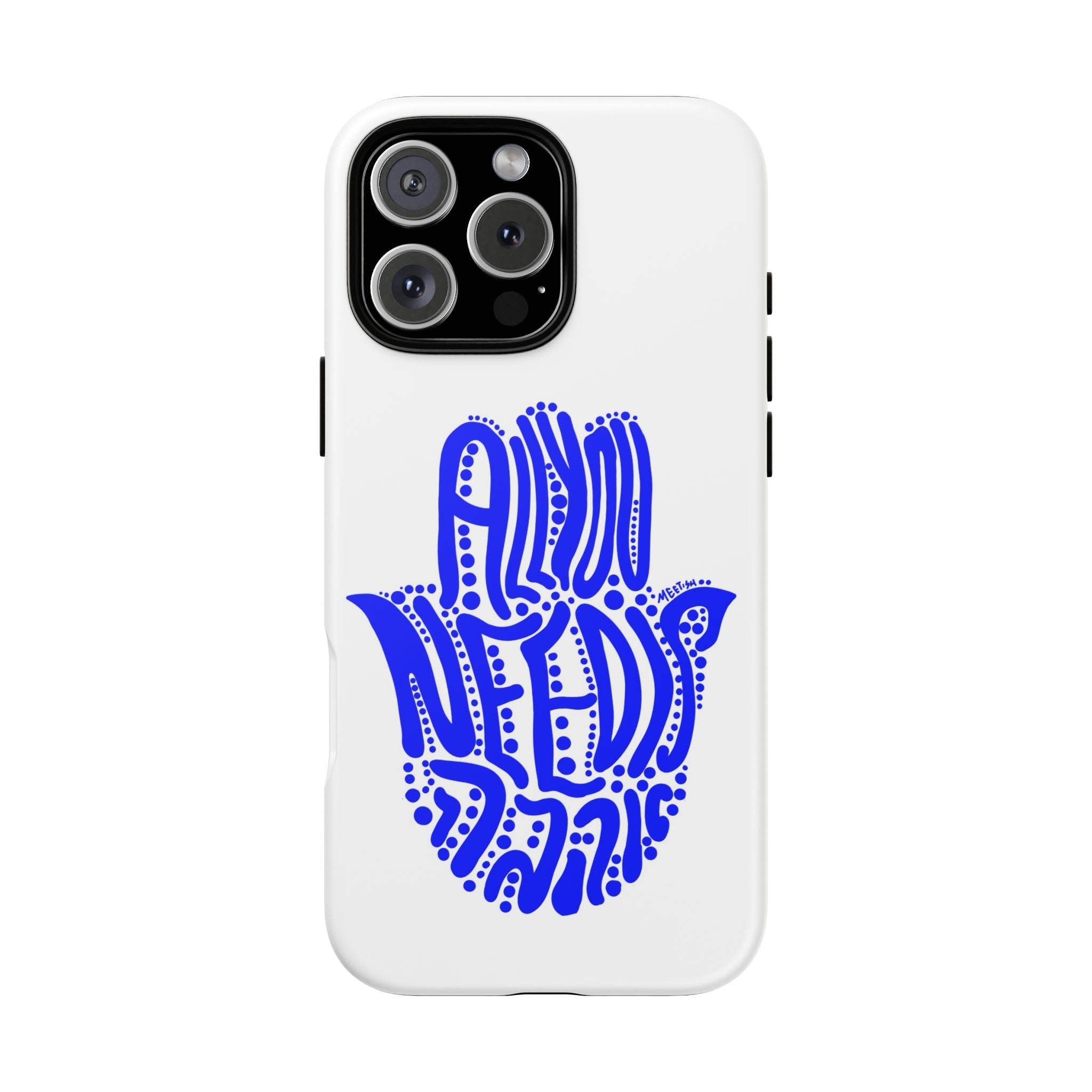 Blue Hamsa Trending Phone Case - Jewish Art by Maytar Shapira