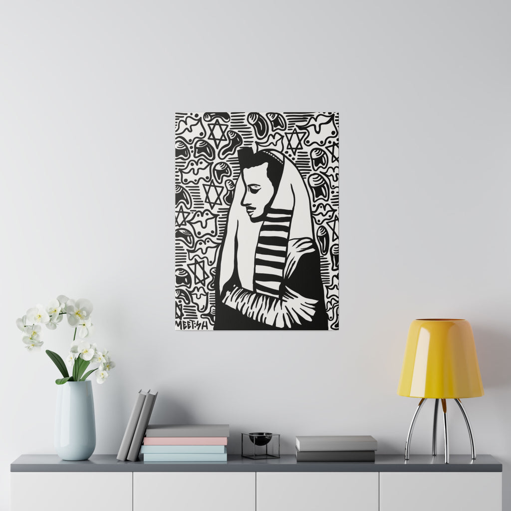 Modern Black and White Jewish Wall Art - Jewish Art by Maytar Shapira