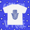 Blue Trending Hamsa T-shirt - Jewish Art by Maytar Shapira