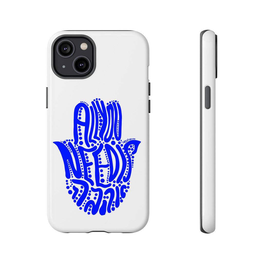 Blue Hamsa Trending Phone Case - Jewish Art by Maytar Shapira