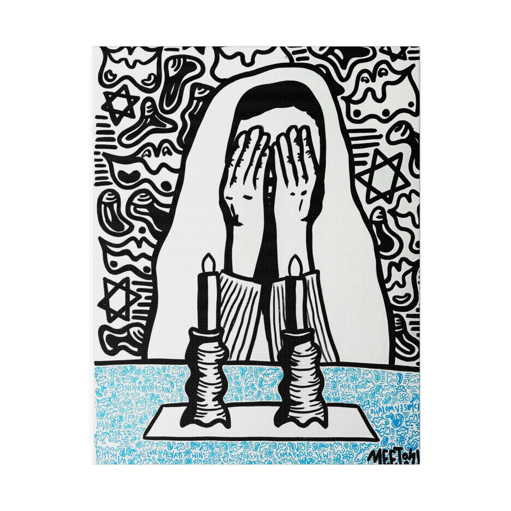 Shabbat Candle Modern Wall Art - Jewish Art by Maytar Shapira