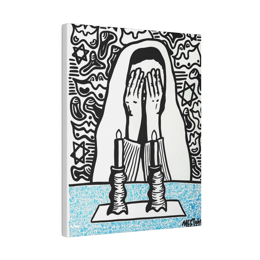 Shabbat Candle Modern Wall Art - Jewish Art by Maytar Shapira
