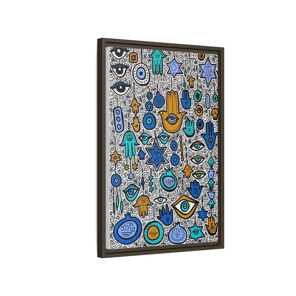 Modern Colorful Hamsa Wall Art - Jewish Art by Maytar Shapira