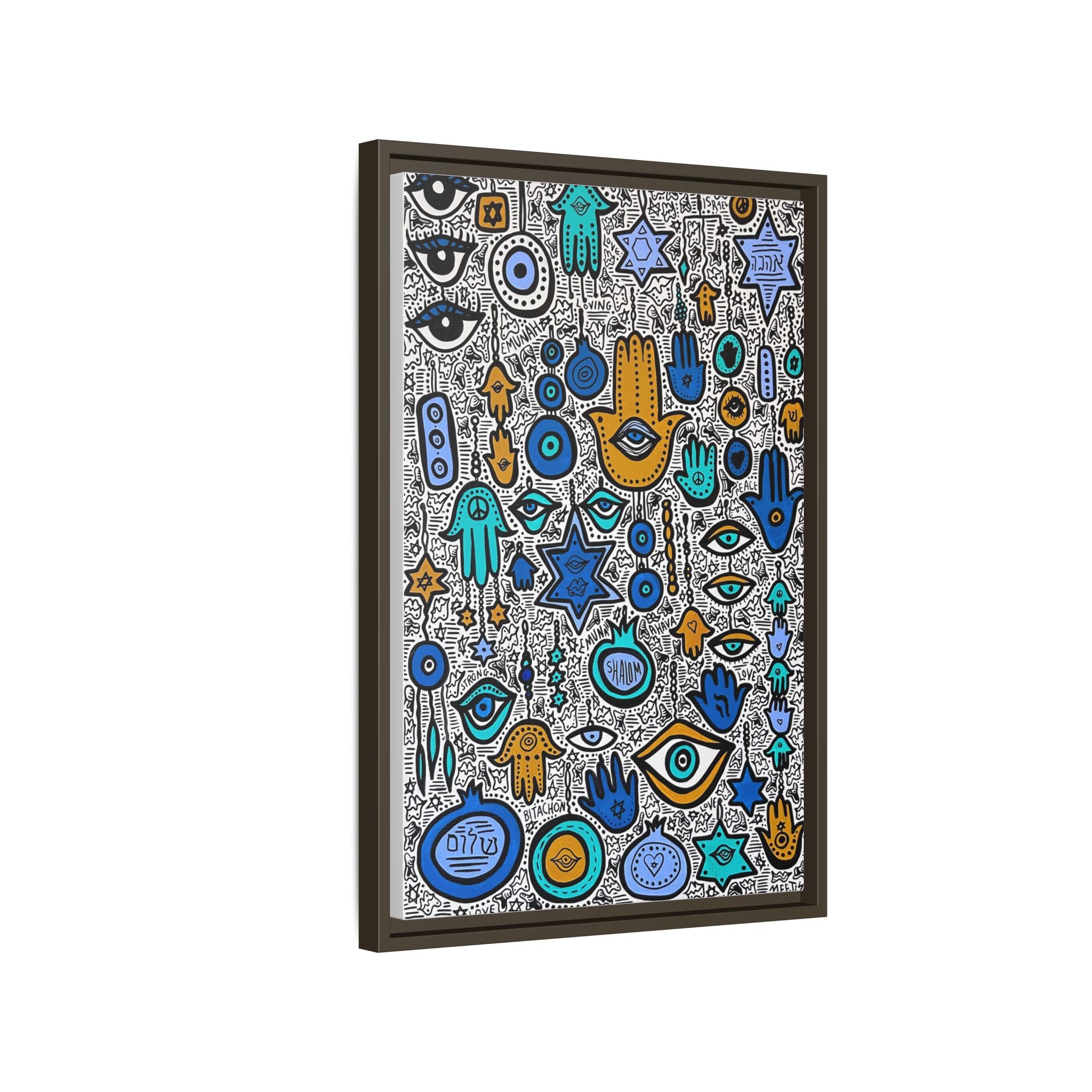 Modern Colorful Hamsa Wall Art - Jewish Art by Maytar Shapira