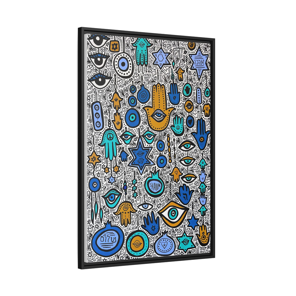 Modern Colorful Hamsa Wall Art - Jewish Art by Maytar Shapira