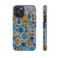 Colorful Hamsa Trendy Phone Case - Jewish Art by Maytar Shapira