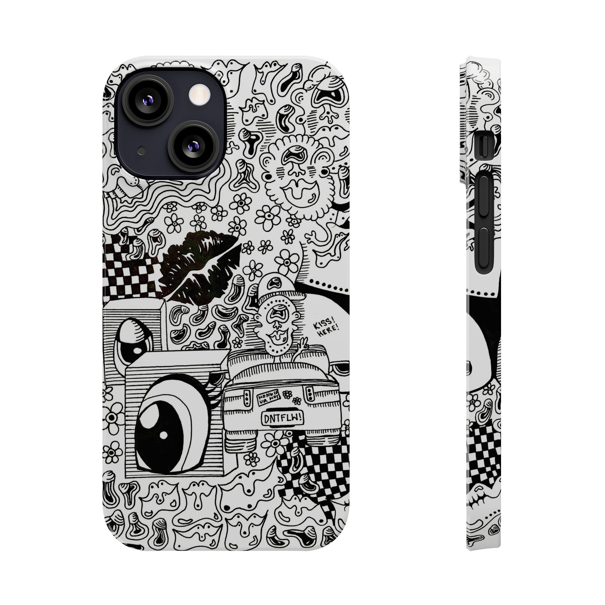 Trendy Black And White Phone Case - Jewish Art by Maytar Shapira